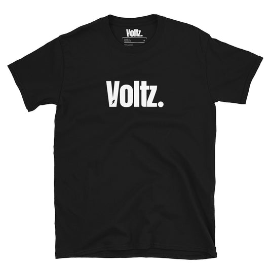 T-shirt homme noir logo blanc Voltz