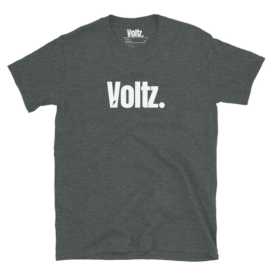 T-shirt homme gris logo blanc Voltz